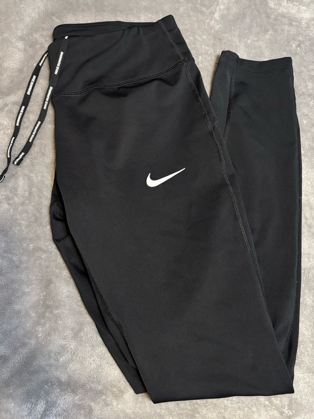 Nike Black Jogger Sweatpants with White Swoosh
